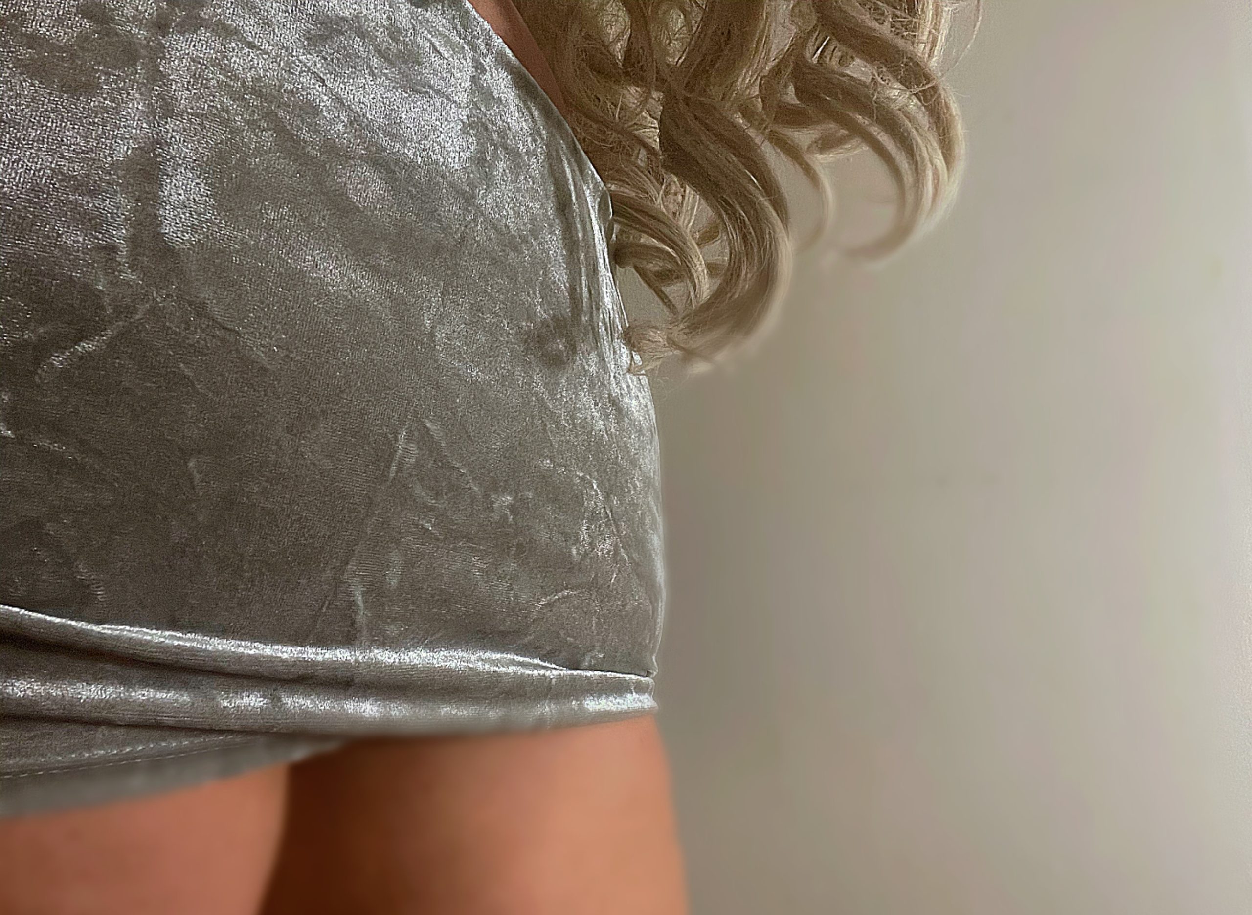 Short silver skirt tease part 1!